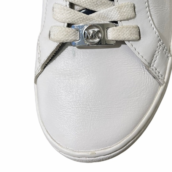 Michael Kors Lace Up Tobey White/Navy Sneakers - Picture 12 of 14